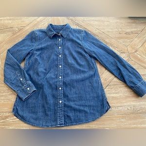 Talbots Blue Denim Button Down Small